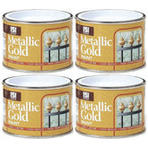 4X Metallic Gold Paint Tin 180ml Tin Paint